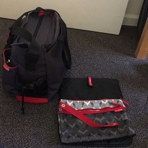SkipHop double diaper bag, changing & wet/dry bag!